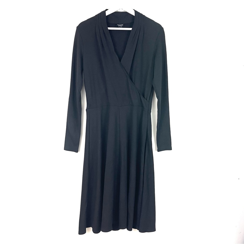 Worth New York Long Sleeve Stretch Faux Wrap Dress